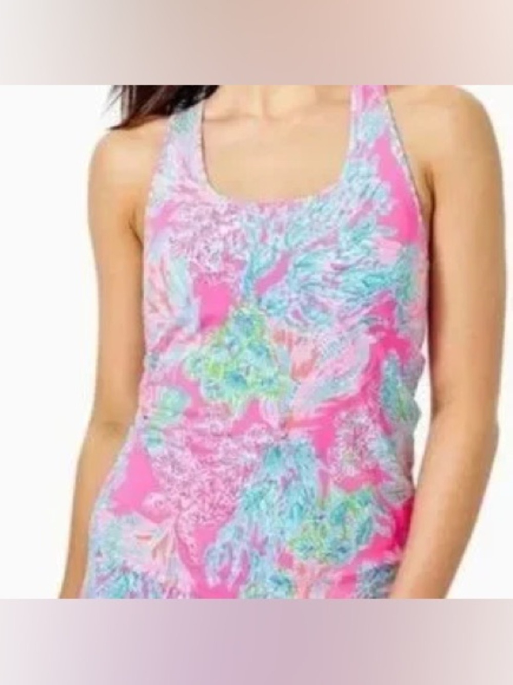 Lilly Pulitzer Luxletic  Floral Racerback Tank
